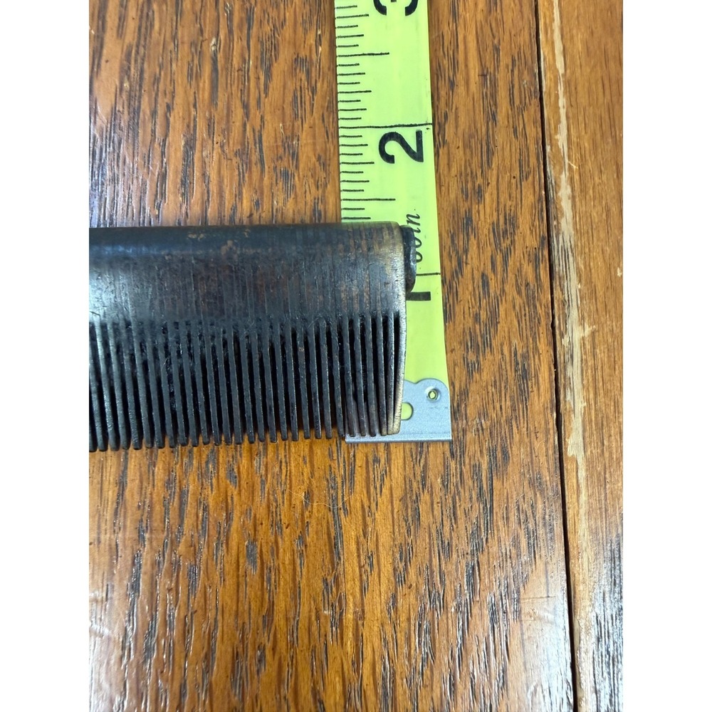 Vintage Brass Hot Comb Hair/Beard Straightener with Wooden Handle - Picture 7 of 7